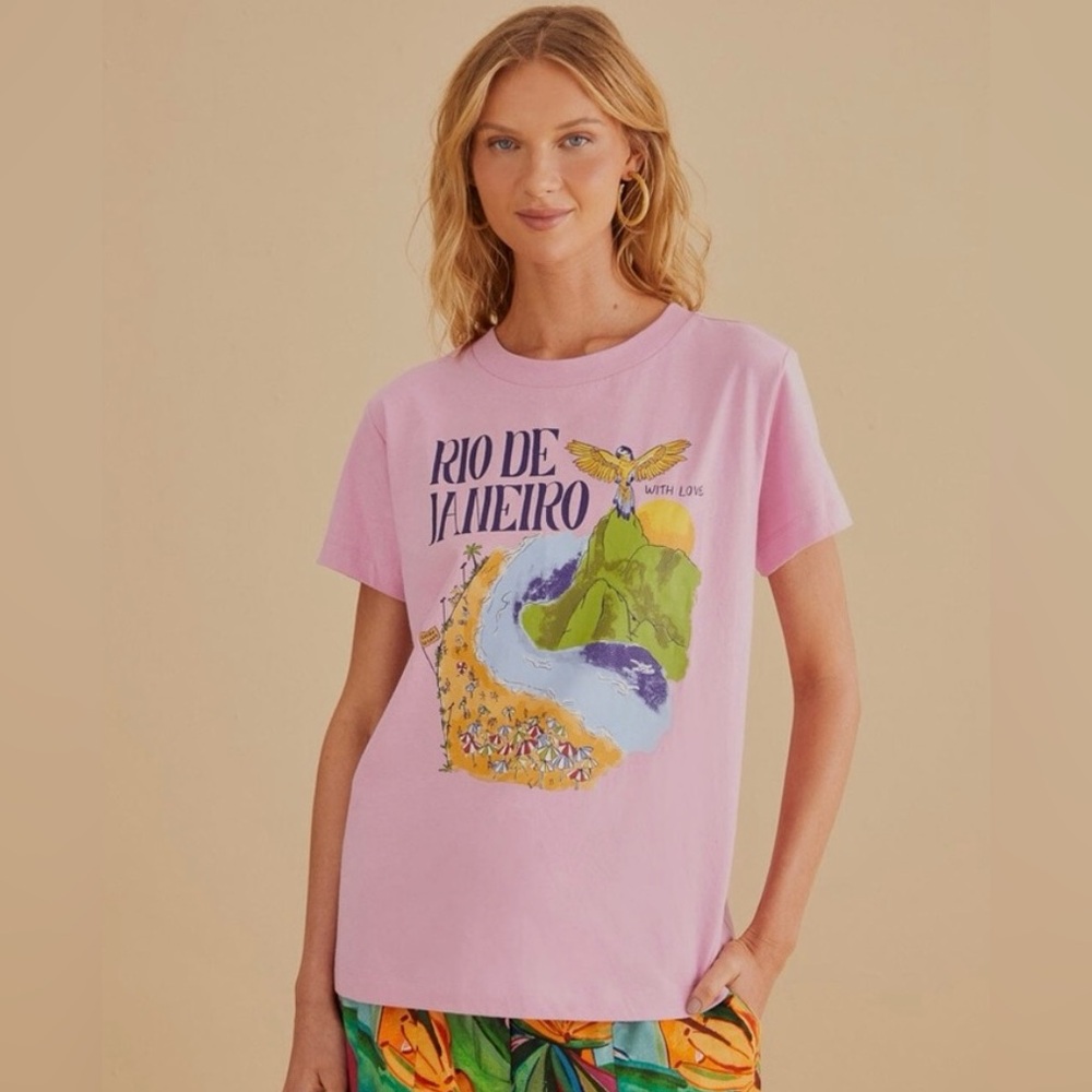 FARM Rio Rio De Janeiro Graphic T-Shirt - Picture 2 of 5